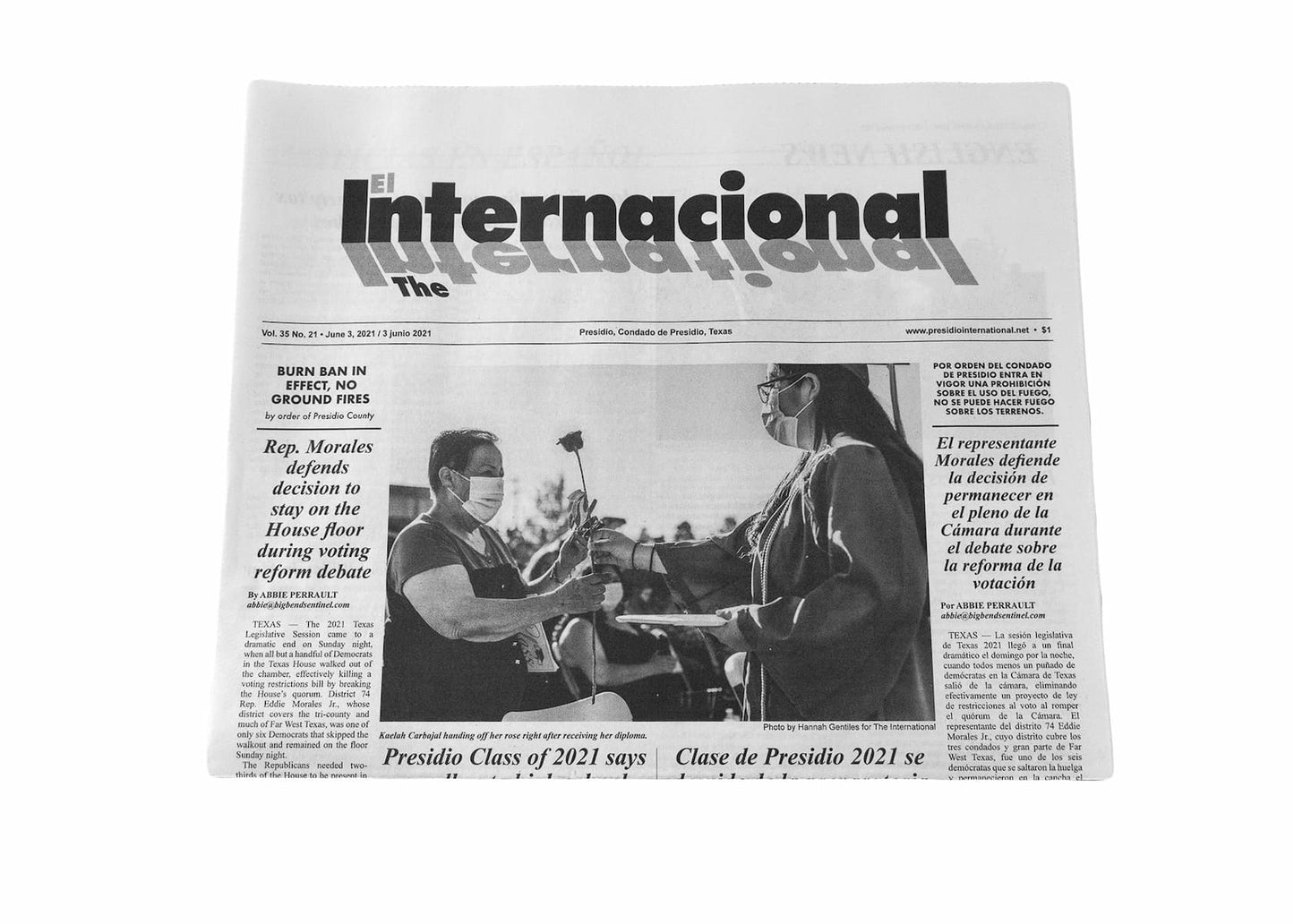Cover of the Presidio International newspaper
