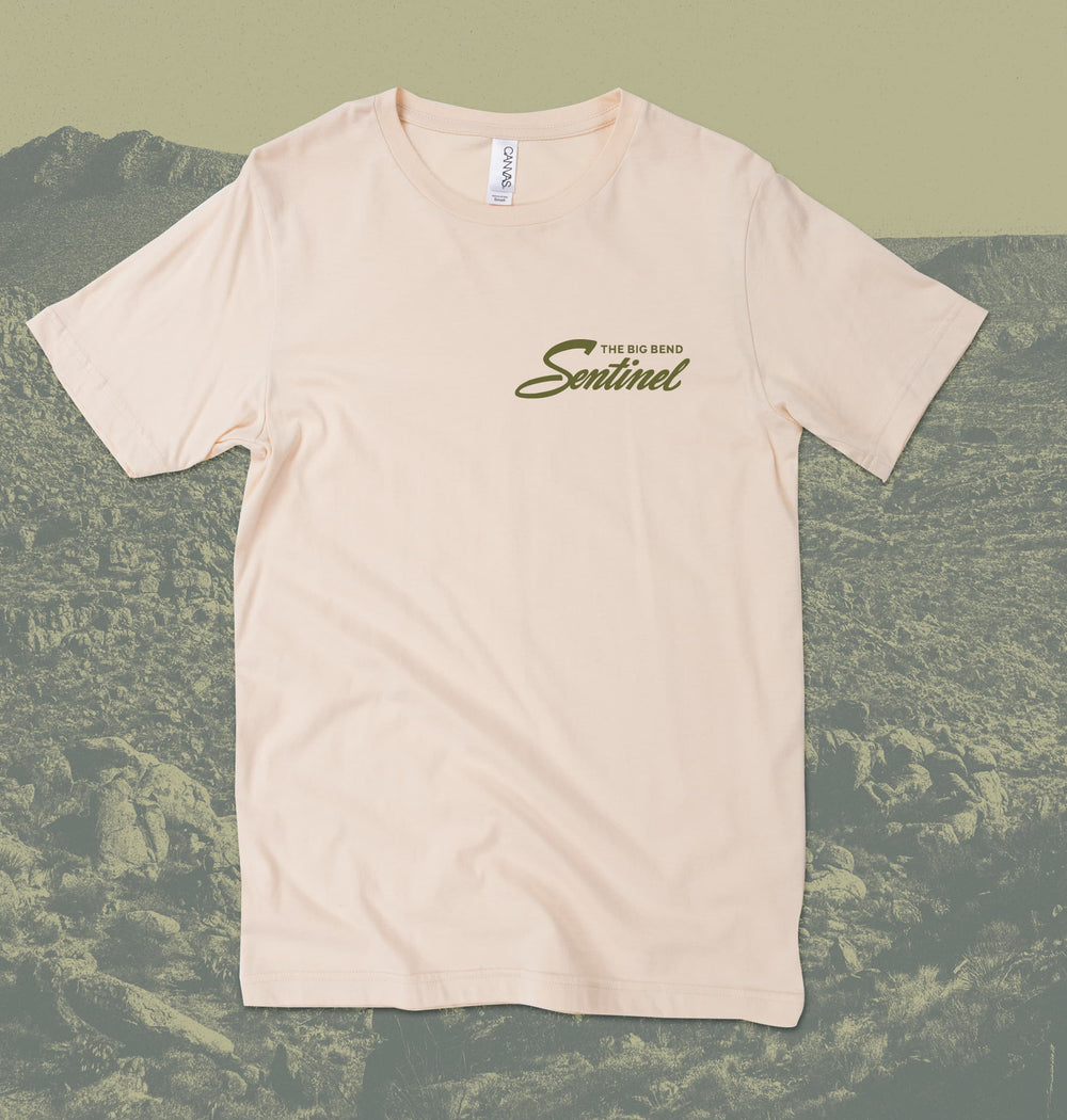The Sentinel Marfa Paperboy Tshirt Front